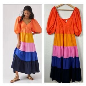 NWT‎ ANTHROPOLOGIE Farm Rio Womens Maxi Dress Sz Small